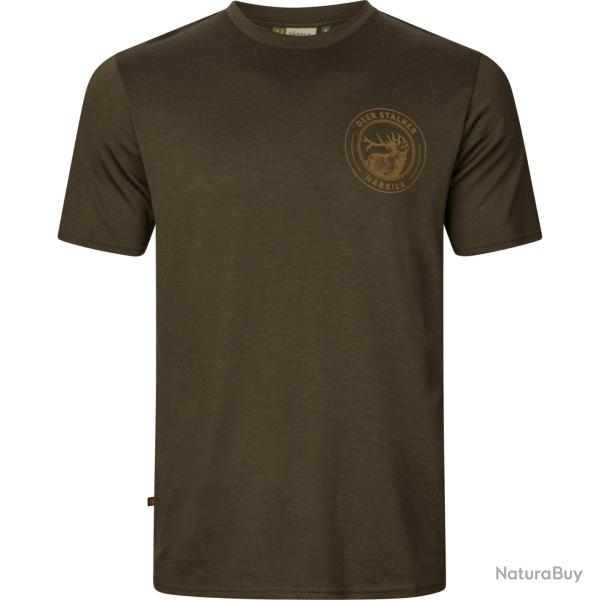 HARKILA T SHIRT GAME GREEN STAG