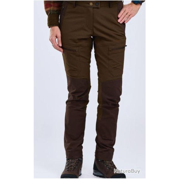 PANTALON FEMME PINEWOOD  FINNVEDEN HYBRID TROUSERS BROWN