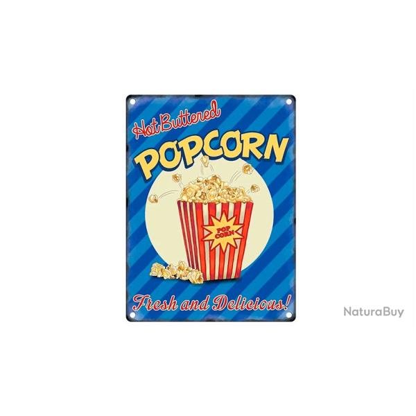 Plaque en m�tal Popcorn