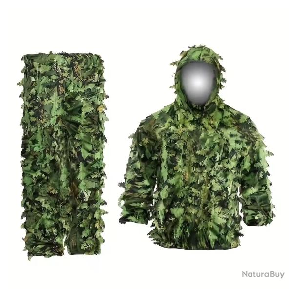 Costume de Camouflage Ghillie Adulte Chasse observation Vert