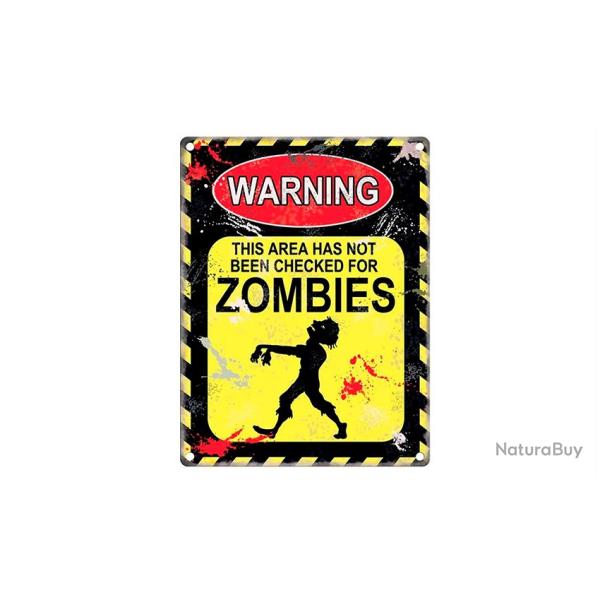 Plaque en m�tal Zombies