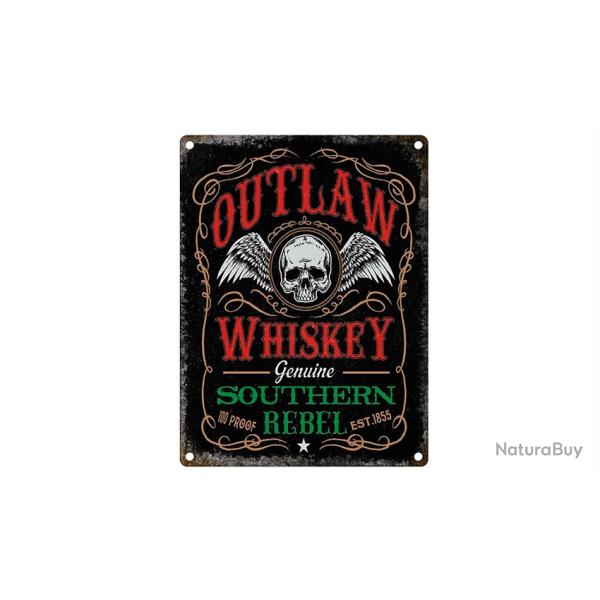 Plaque en m�tal Outlaw Whiskey