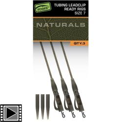 Montage Fox Edges Naturals Tubing Leadclip Ready Rigs (par 3)