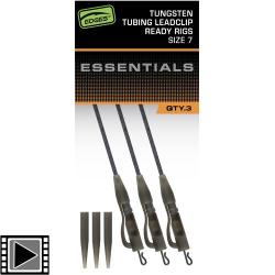 Montage Fox Edges Tungsten Tubing Leadclip Ready Rigs (par 3)