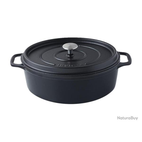 Cocotte ovale 8,5L Invicta noir diam.35cm
