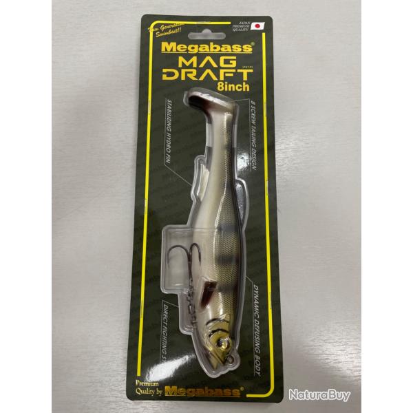 !! Ope -45%!! LEURRE MEGABASS MAG DRAFT 8inch col FRENCH TIGER