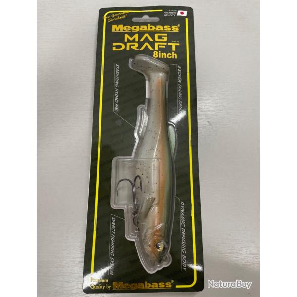 !! Ope -45%!! LEURRE MEGABASS MAG DRAFT 8inch col RAINBOW