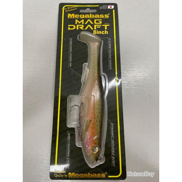 !! Ope -45%!! LEURRE MEGABASS MAG DRAFT 8inch col NUDE RAINBOW