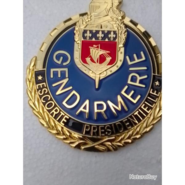 plaque de motard  gendarmerie escorte pr�sidentielle,�tat neuf!!RARE!!!!