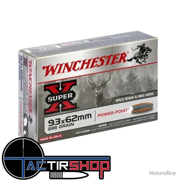 Munitions Winchester Power-Point 9,3X62 286gr Boite 20