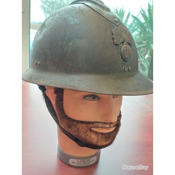 Casque Adrian modle 1926 de l'Infanterie - WW2 - complet avec sa coiffe