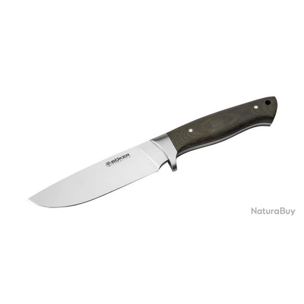 Couteau Boker Hunter - Lame 120mm - Manche Micarta - Etui Cuir