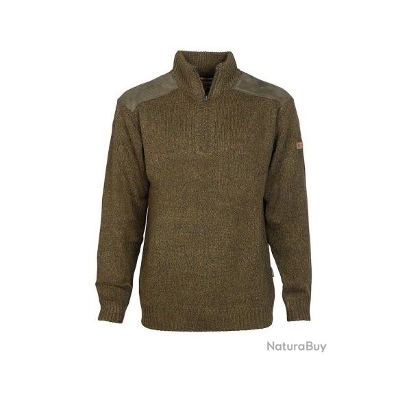 Pull PERCUSSION col camionneur brod vert