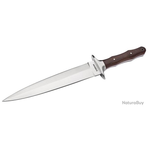 Couteau Boker Colmillo GX - Lame 250mm - Manche Guyacan - Etui cuir
