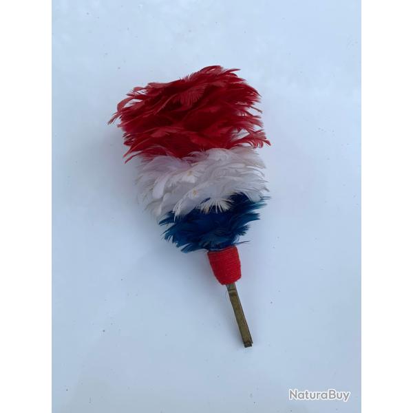 Plumet tricolore pour casque de cuirassier, dragon ou gendarme Troisi�me R�publique