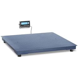 Balance au sol 3 000 kg / 1 kg 120 x 120 cm avec &eacute;cran LCD externe acier inoxydable pvc acier au ca