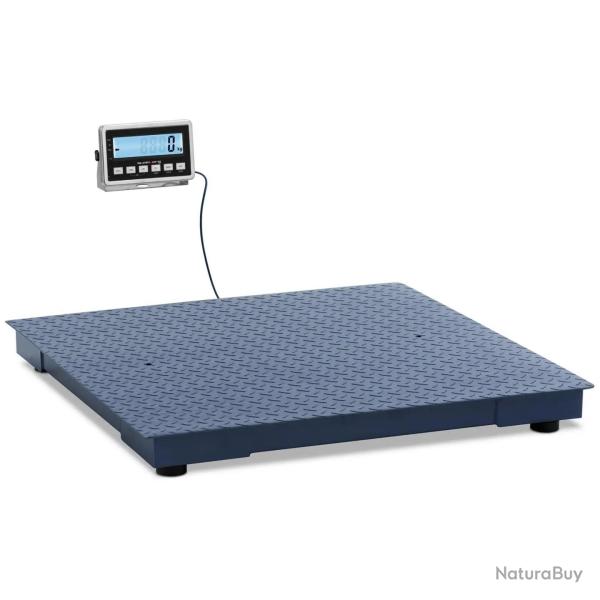 Balance au sol 1 000 kg / 0,2 kg 100 x 100 cm avec �cran LCD externe acier inoxydable pvc acier au