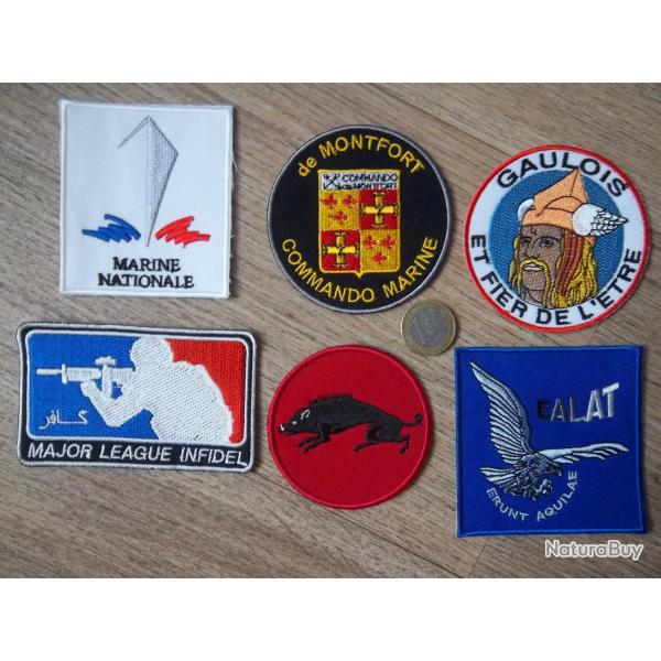 lot 6 �cussons militaire collection insignes tissu