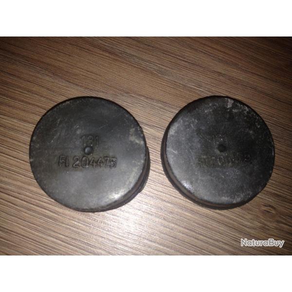 Militaria Allemand WW2 Lot de 3 Bouchons de Canon MG131 Luftwaffe