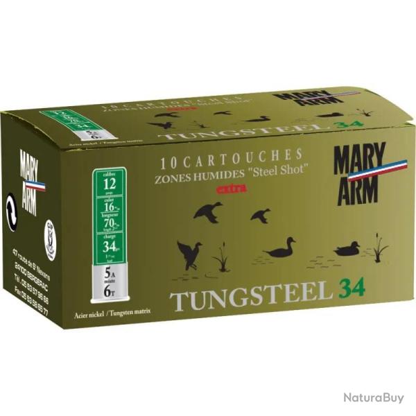 Cartouches MARY TUNGSTEEL 40 MAGNUM calibre 12/76 40g n�4A/5T mixte x10