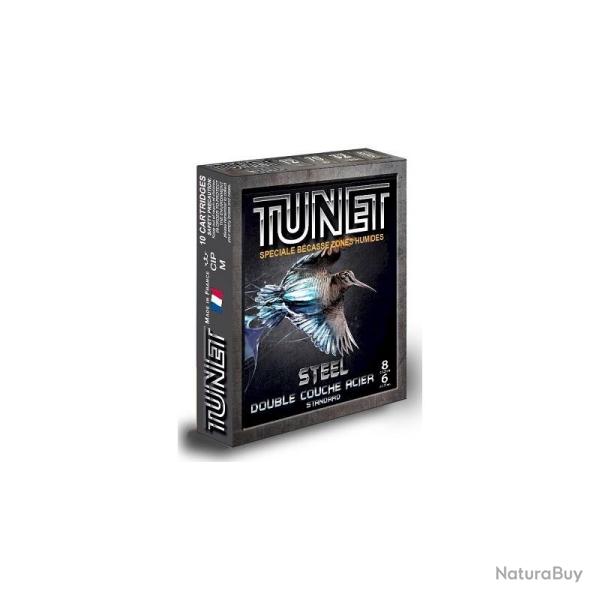 Cartouches TUNET BECASSE 32g STEEL STD calibre 12/70 n�6/8 x10
