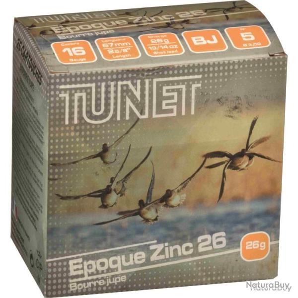 Cartouches TUNET EPOQUE ZINC ETAIN calibre 16/67 26g bj n�5 x25