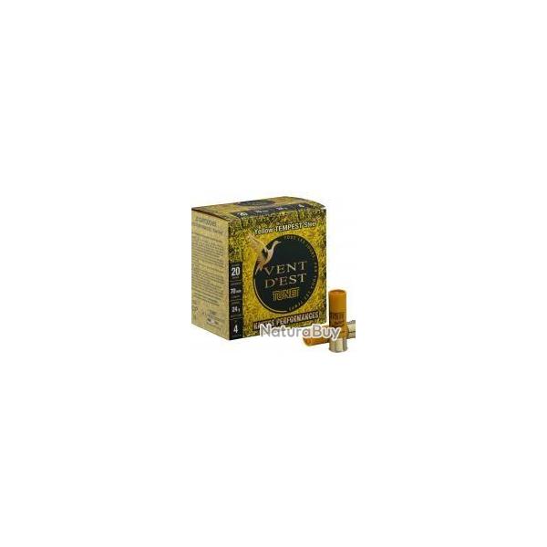CARTOUCHE TUNET VENT D'EST YELLOW TEMPEST STEEL calibre 20/70 HP n�5 x25