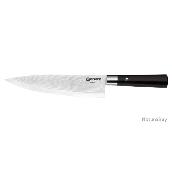 Couteau Boker Cuisine Damas Gyuto - Lame 212mm - Manche Plywood Noir