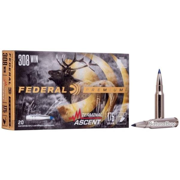 Munitions FEDERAL cal.308win terminal ascent 175gr par 60