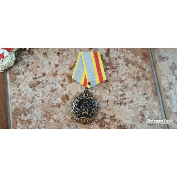 M�daille URSS ordre de la gloire au travail