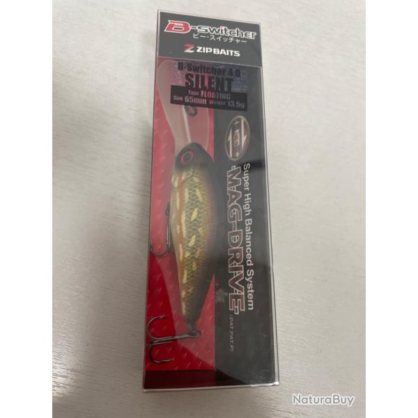 !! Ope -45%!! LEURRE ZIPBAITS B-SWITCHER 4.0 SILENT  65mm 13.3gr col U014
