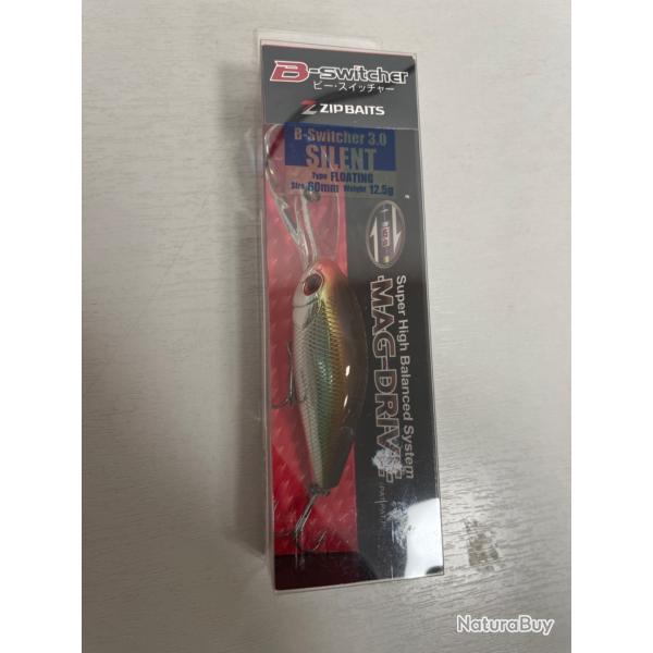 !! Ope -45%!! LEURRE ZIPBAITS B-SWITCHER 4.0 SILENT  65mm 12.5gr col 824