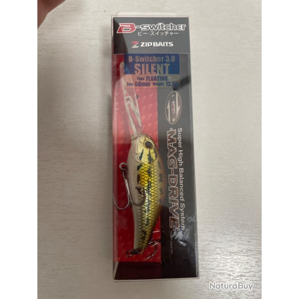 !! Ope -45%!! LEURRE ZIPBAITS B-SWITCHER 4.0 SILENT  65mm 12.5gr col goujon