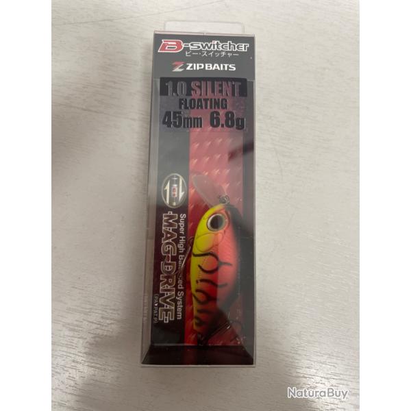 !! Ope -45%!! LEURRE ZIPBAITS B-SWITCHER 1.0 SILENT 45mm 6.8gr col 089
