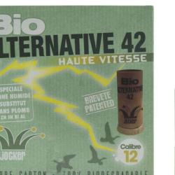 Cartouches JOCKER BIO ALTERNATIVE 42 SOFT CALIBRE 12/70 28g BJ bio n&deg;6plp x25