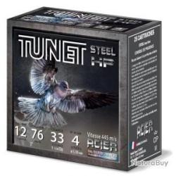 Cartouches TUNET PIGEON STEEL HP calibre 12/76 33g bj n&deg;4 acier x25
