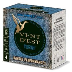 Cartouches TUNET VENT D'EST BLUE TEMPEST calibre 12/76 33g HP n&deg;4A x25