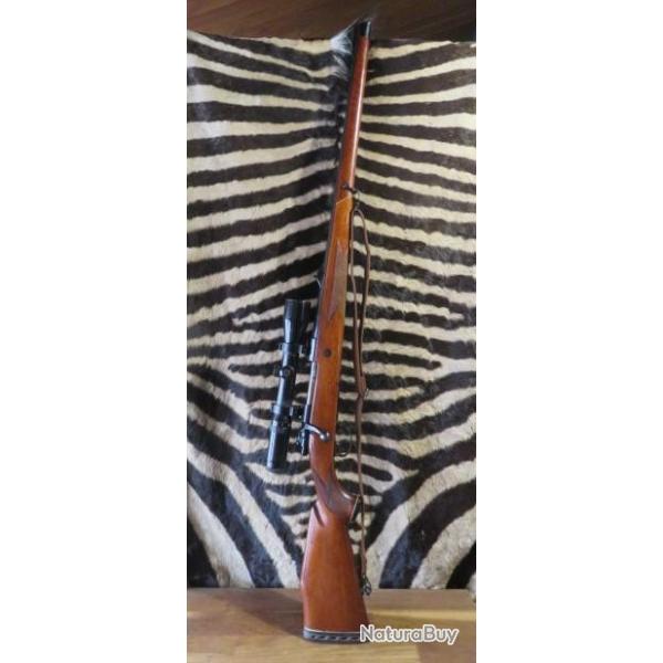 Carabine DUMOULIN 98K stutzen cal.6.5x68 canon 63 cm - lunette S&B 1.5-6x42