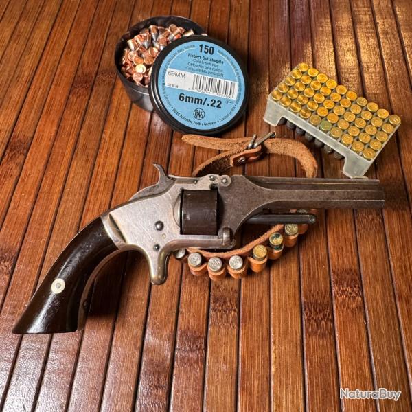REVOLVER SMITH & WESSON TIP UP 7 COUPS EN 22 short compatible 22 Flobert et 6 mm Flobert