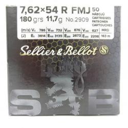 SELLIER BELLOT 7.62X54R FMJ 180GR X50