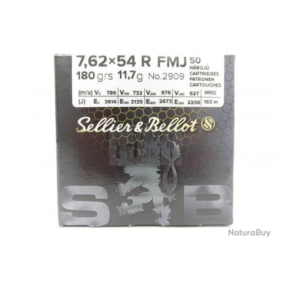 SELLIER BELLOT 7.62X54R FMJ 180GR X50