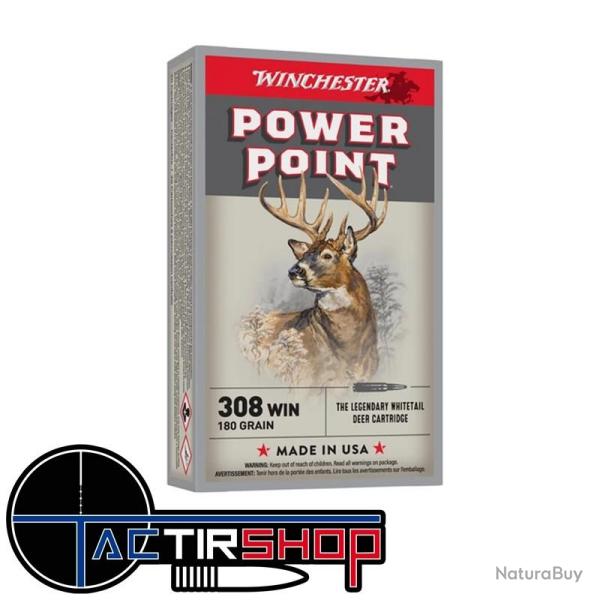 Munitions Winchester Power-Point 308 Win 180gr Boite 20