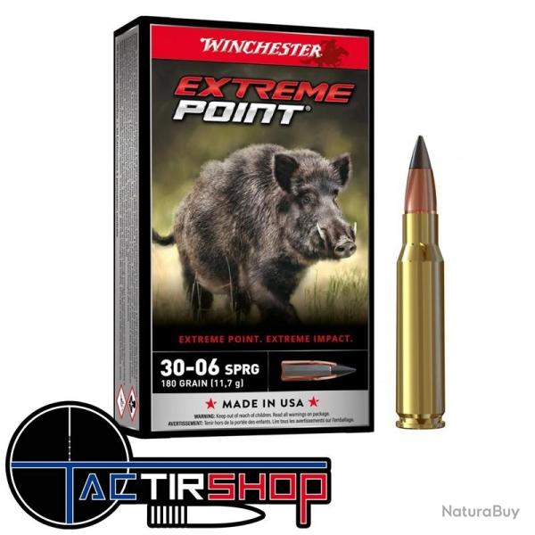 Munitions Winchester Extreme Point Impact 30-06 Springfield 180gr Boite 20