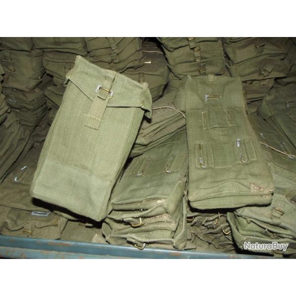 LOT 5 Pouch ,cartouchi�res MARK III Sten Enfield Webbing ABL Belgique 1950's