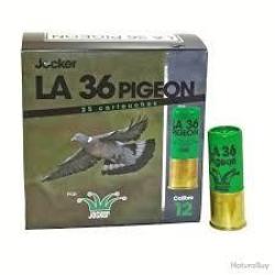 Cartouches JOCKER LA 36 PIGEON 36g calibre 12/70 BJ n&deg;6 x25