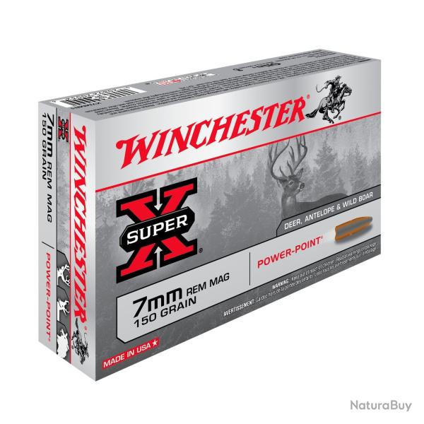 BALLES WINCHESTER POWER POINT 150GR , CALIBRE: 7RM.