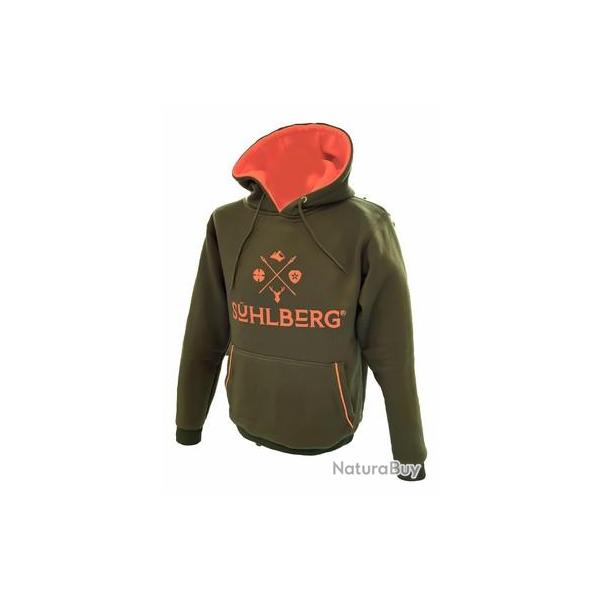Sweat � capuche S�hlberg vert et orange taille M
