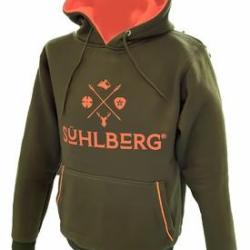 Sweat &agrave; capuche S&uuml;hlberg orange et vert