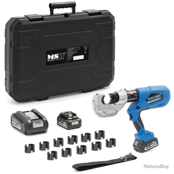 Pince � sertir hydraulique 16 � 400 mm� pressage hexagonal 120 kn caoutchouc plastique acier bleu 1