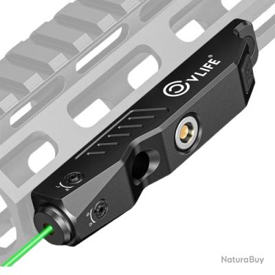 Combo Lumière Laser Vert Combo Lampe & Laser Vert 800LM VASTFIRE - Rechargeable USB, Pour Rail Picatinny ! éclairage Arme Tactique